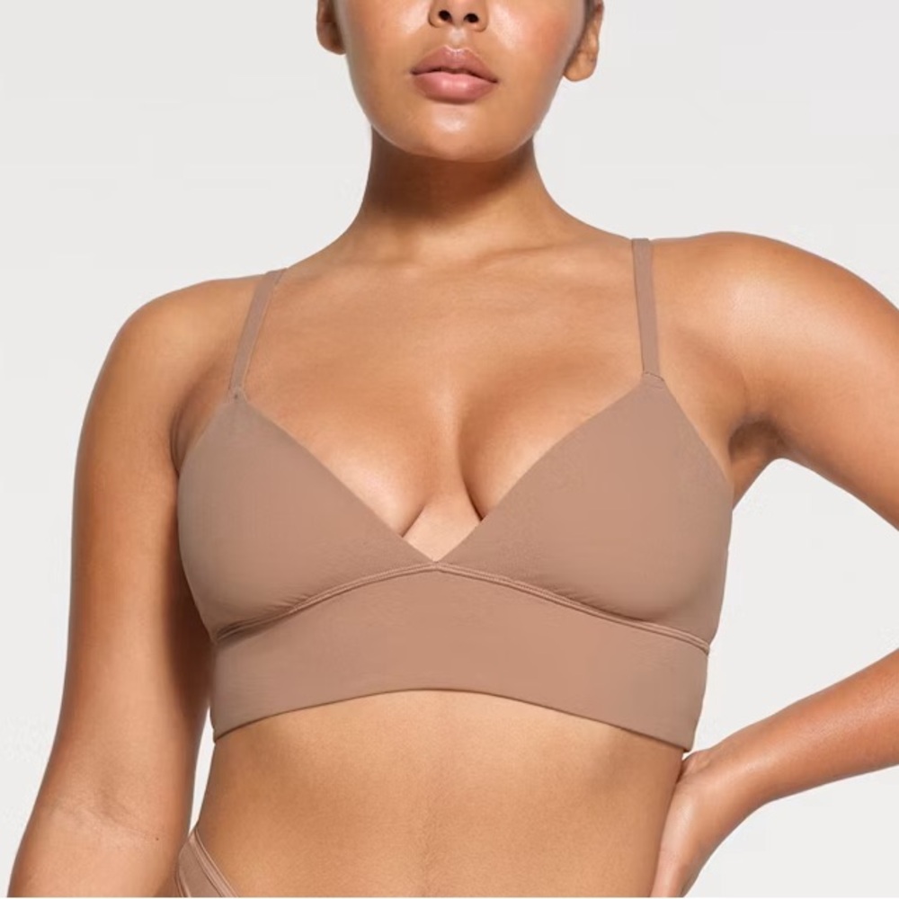 SKIMS Tan Triangle Longline Bralette - NWOT